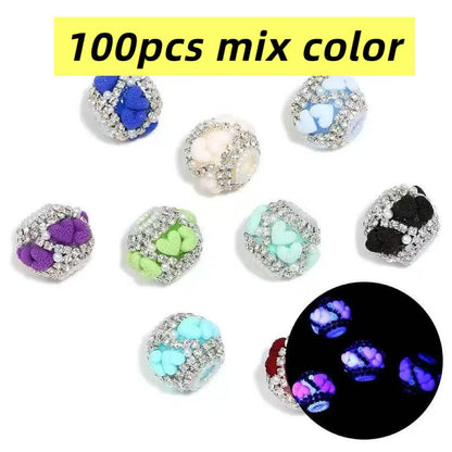 Fuzzy heart beads